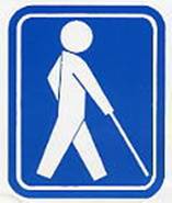 盲人のための国際シンボルマークの画像
