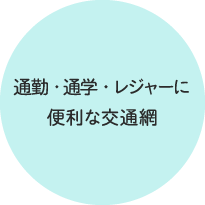 通勤・通学・レジャーに便利な交通網