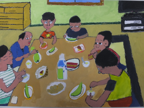 富士見小学校5年  小林洵貴さん 「みんなで食べた夏のおやつ」の写真