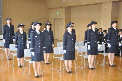 狭山市女性消防団員入団式の写真