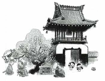 広福寺山門と梅の井