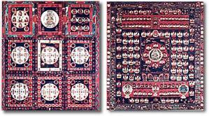 紙本着色両界曼荼羅（左が金剛界、右が胎蔵界）