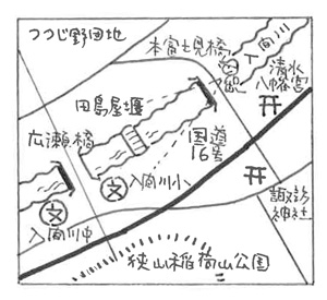 童絵作家池原昭治氏による手書きの地図