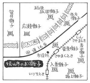 童絵作家池原昭治氏による手書きの地図