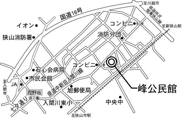 第1投票所　峰公民館　案内図