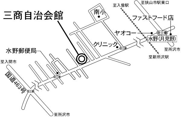 第16投票所　三商自治会集会所　案内図