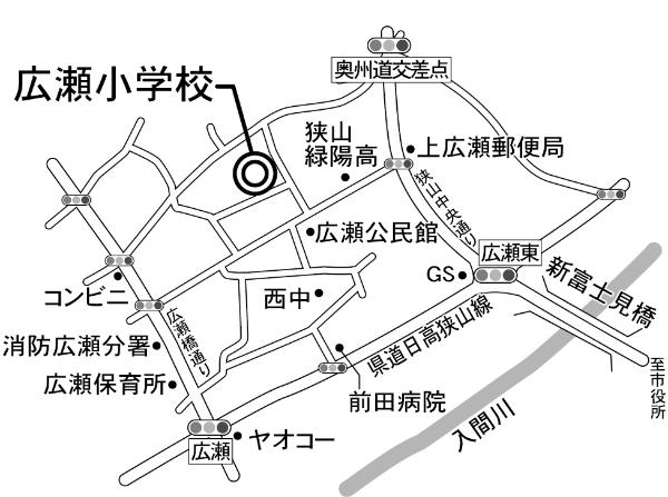 第27投票所　広瀬小学校　案内図