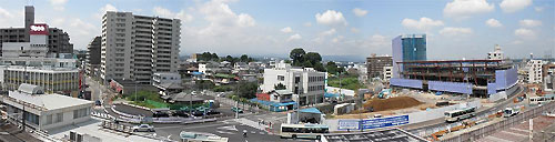 パノラマ写真　狭山市駅西口付近　平成21年8月