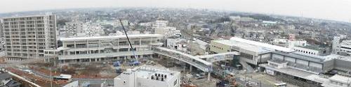 パノラマ写真　狭山市駅西口付近　平成22年2月