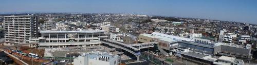 パノラマ写真　狭山市駅西口付近　平成22年3月