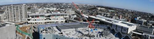 パノラマ写真　狭山市駅西口付近　平成23年12月