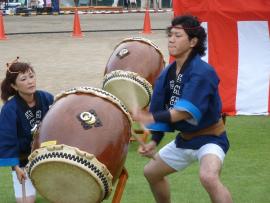 武州雷音太鼓が祭りを盛り上げます