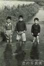 昭和31年 春の小川で遊ぶ子ども