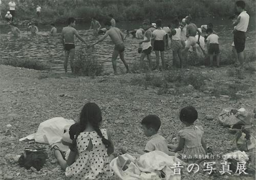 昭和34年 入間川で鮎漁をしている様子